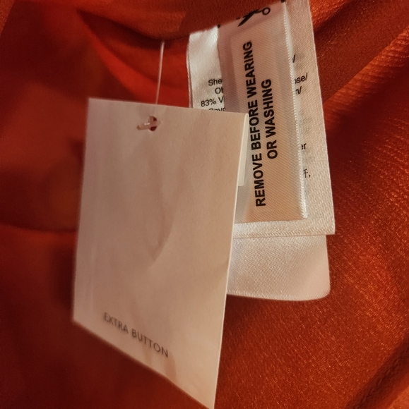 DKNY Red Sleeveless Halter Crossover Top - Picture 6 of 10